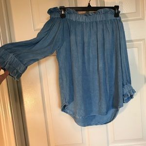 Off the Shoulder Chambray